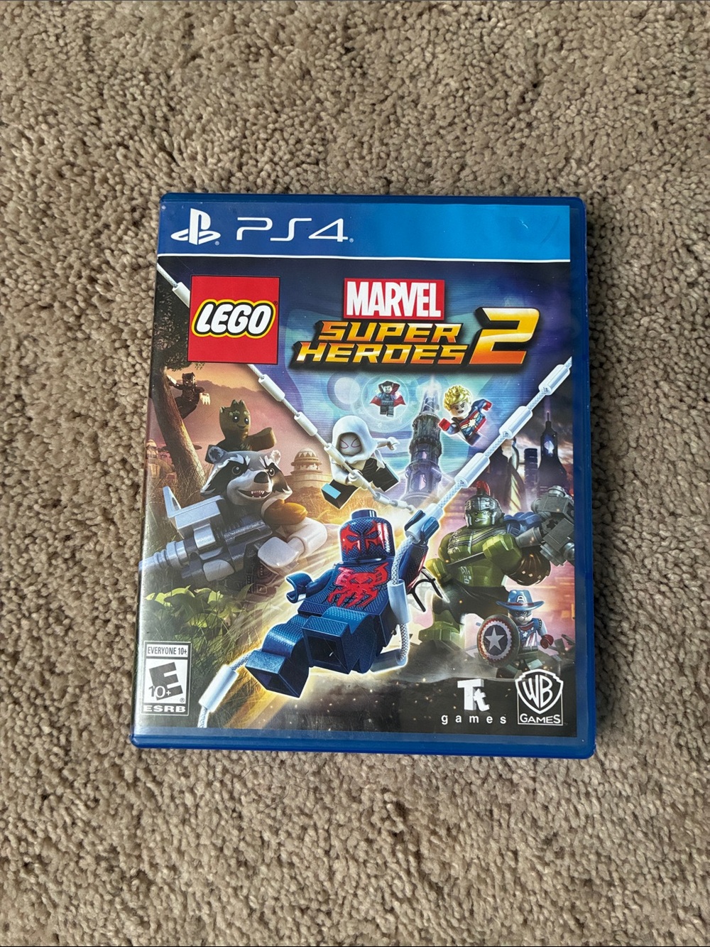 Lego Marvel Super Heroes 2 PS4 Game - Blue, Red, Yellow, Green